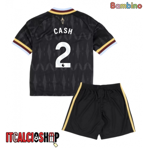 Aston Villa Matty Cash #2 Seconda Maglia Bambino 2026-27 Manica Corta (+ Pantaloni corti)
